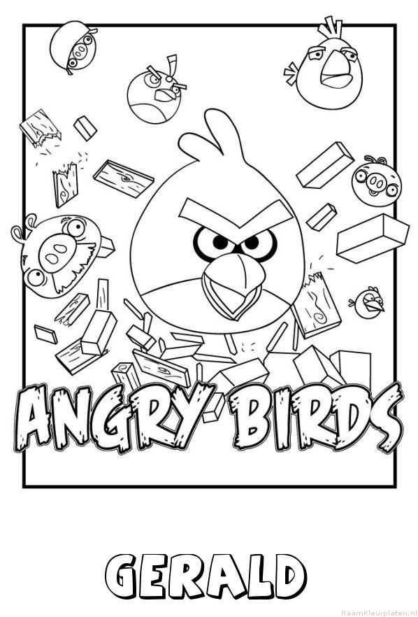 Gerald angry birds kleurplaat