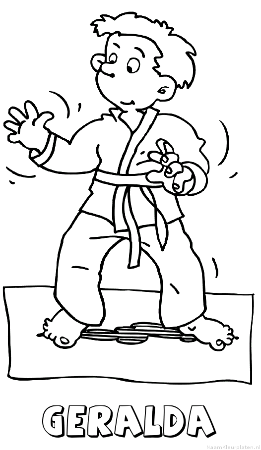 Geralda judo kleurplaat
