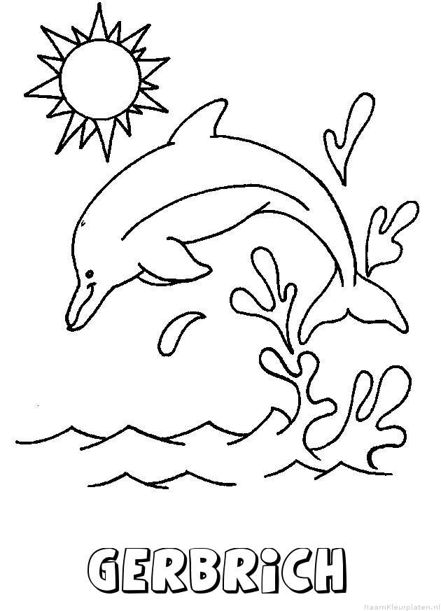 Gerbrich dolfijn kleurplaat