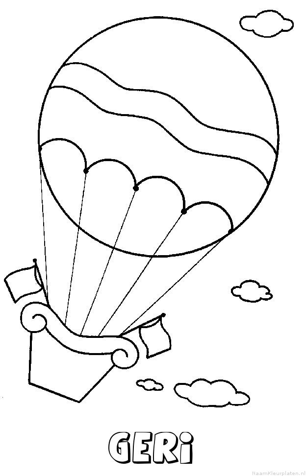 Geri luchtballon kleurplaat