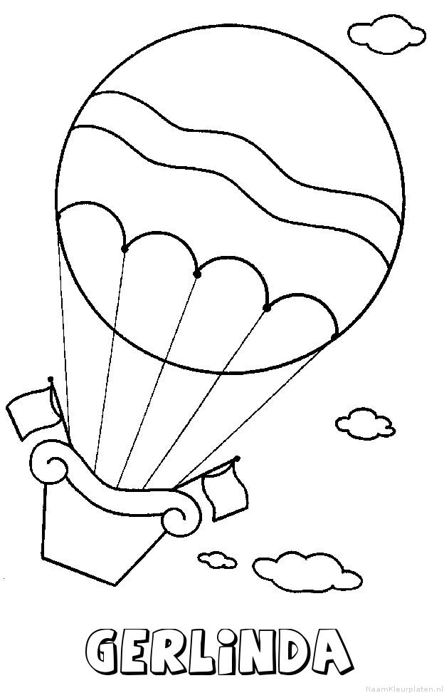 Gerlinda luchtballon kleurplaat