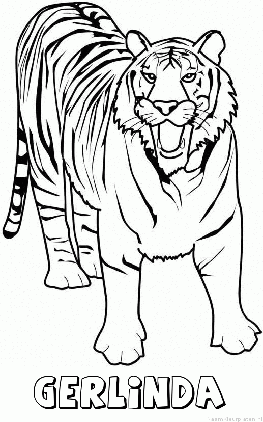 Gerlinda tijger 2 kleurplaat