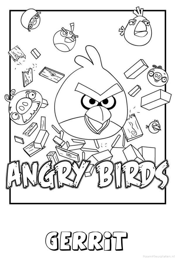 Gerrit angry birds kleurplaat