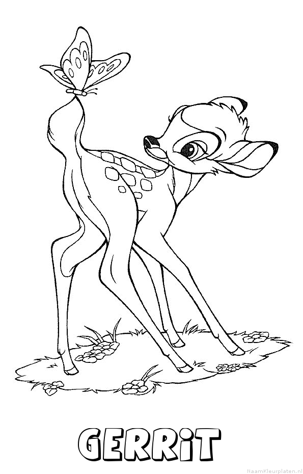 Gerrit bambi kleurplaat