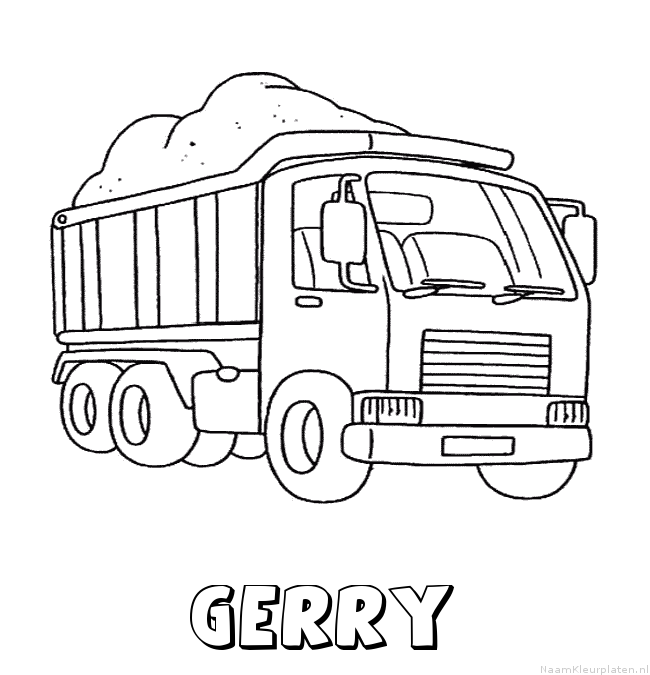 Gerry vrachtwagen kleurplaat