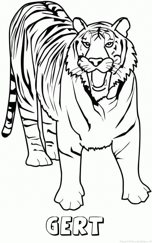Gert tijger 2 kleurplaat