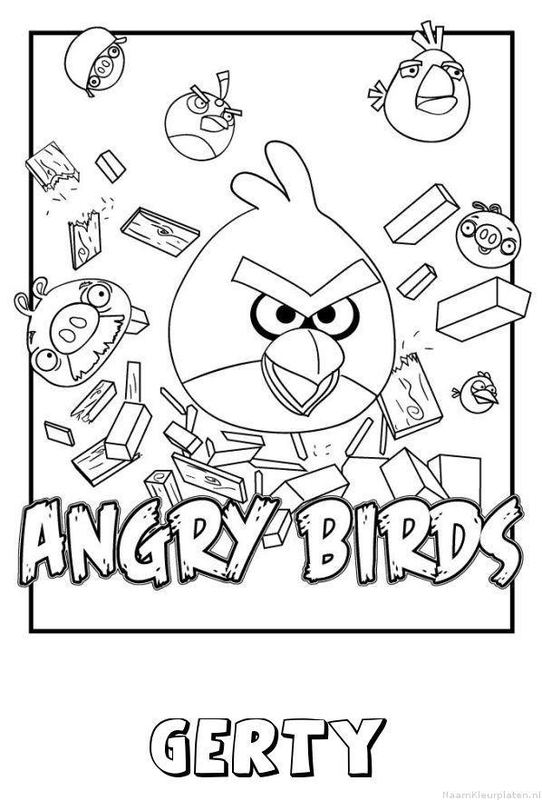 Gerty angry birds kleurplaat