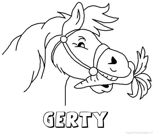 Gerty paard van sinterklaas kleurplaat