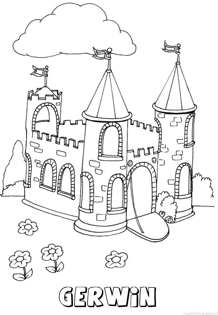 Gerwin kasteel kleurplaat