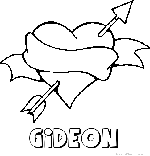 Gideon liefde kleurplaat