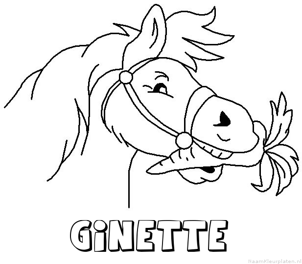 Ginette paard van sinterklaas kleurplaat