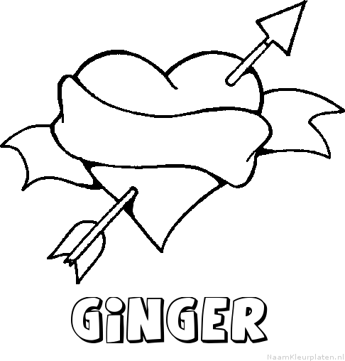 Ginger liefde kleurplaat