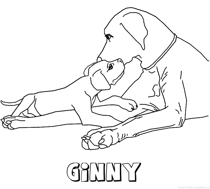 Ginny hond puppy kleurplaat