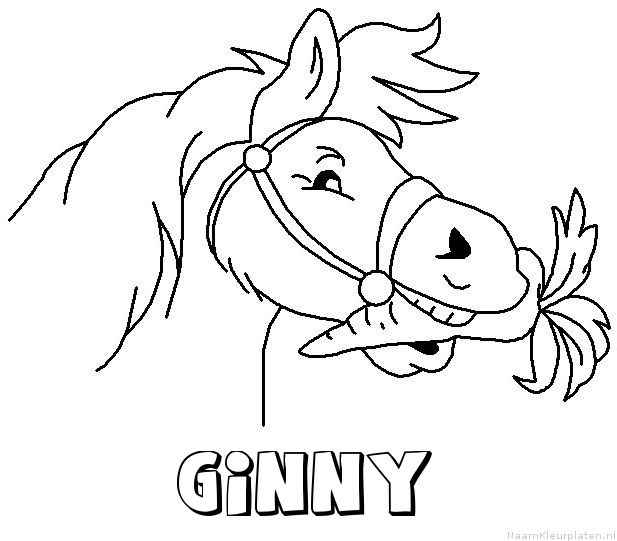 Ginny paard van sinterklaas kleurplaat