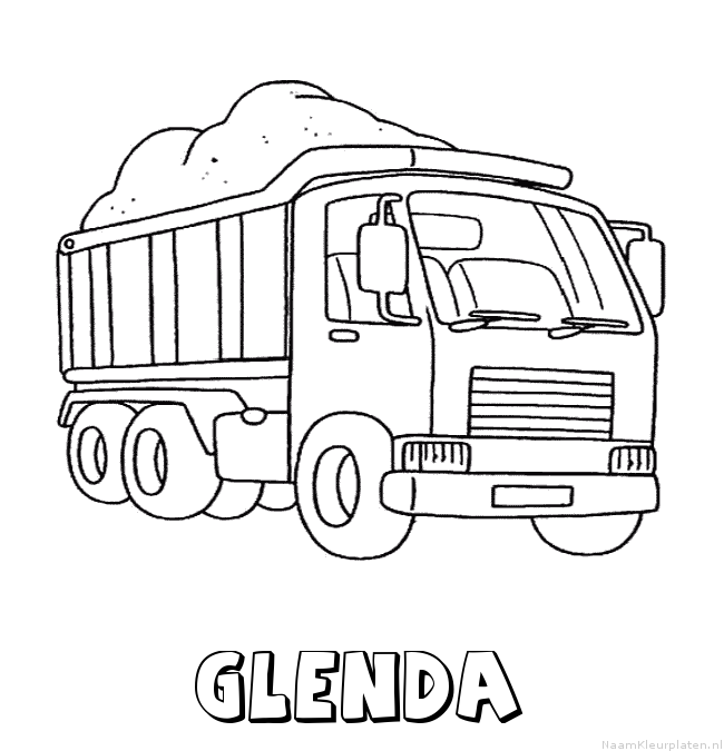 Glenda vrachtwagen kleurplaat