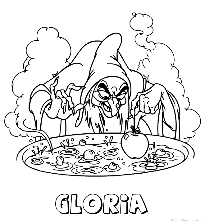 Gloria heks kleurplaat