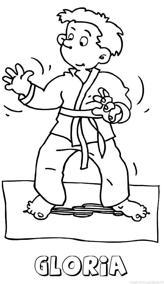 Gloria judo kleurplaat