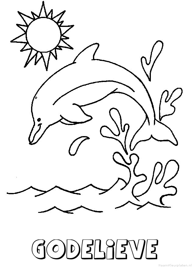Godelieve dolfijn kleurplaat