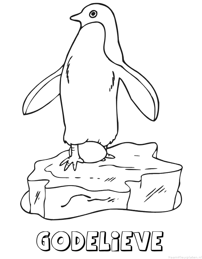 Godelieve pinguin kleurplaat