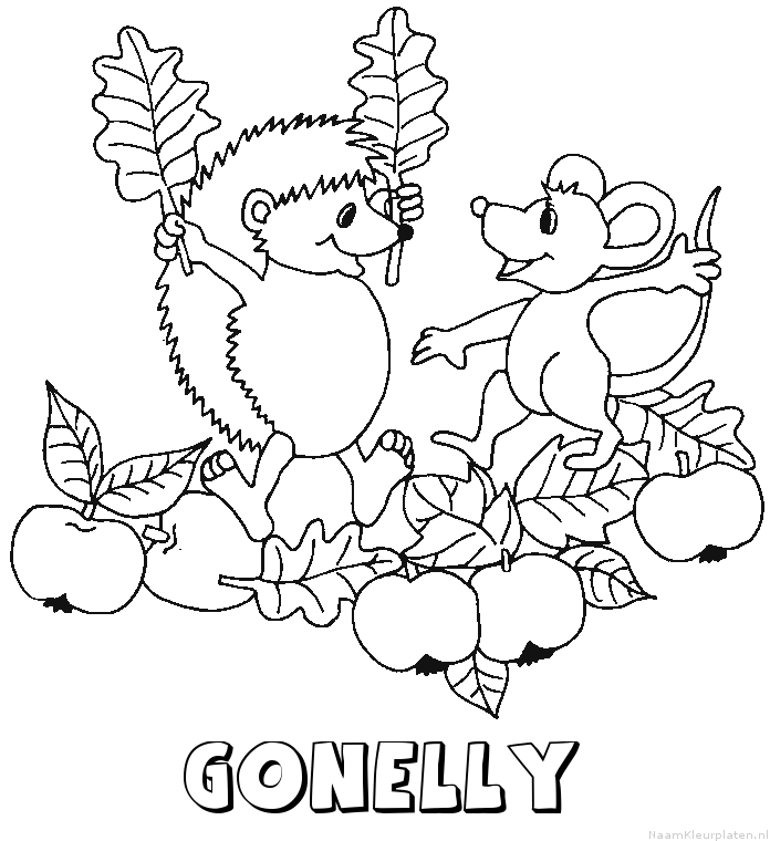 Gonelly egel kleurplaat