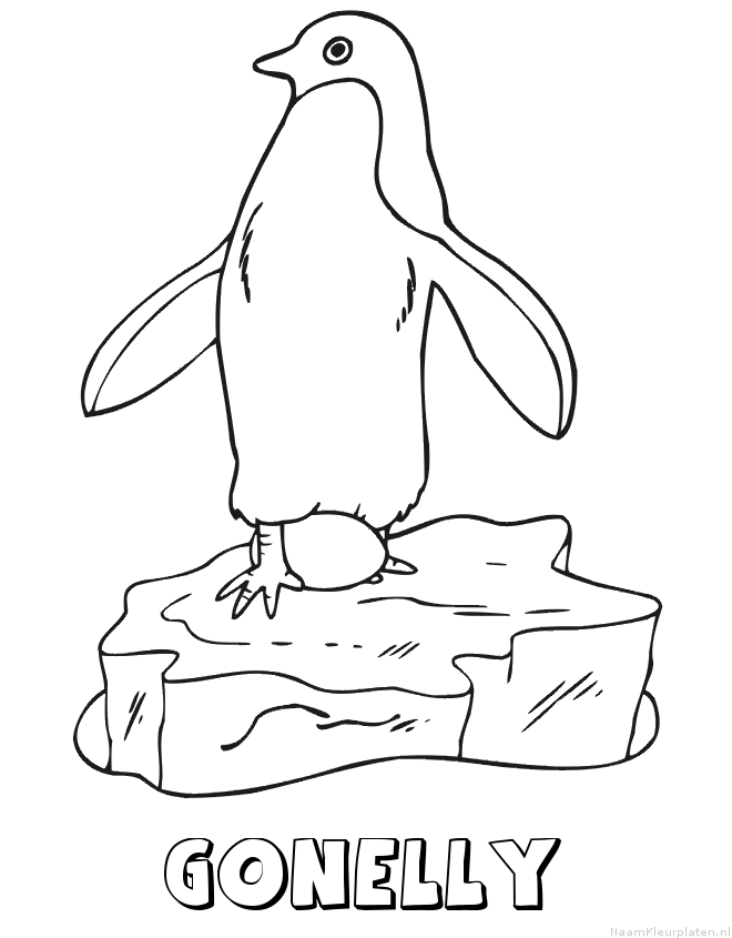 Gonelly pinguin kleurplaat