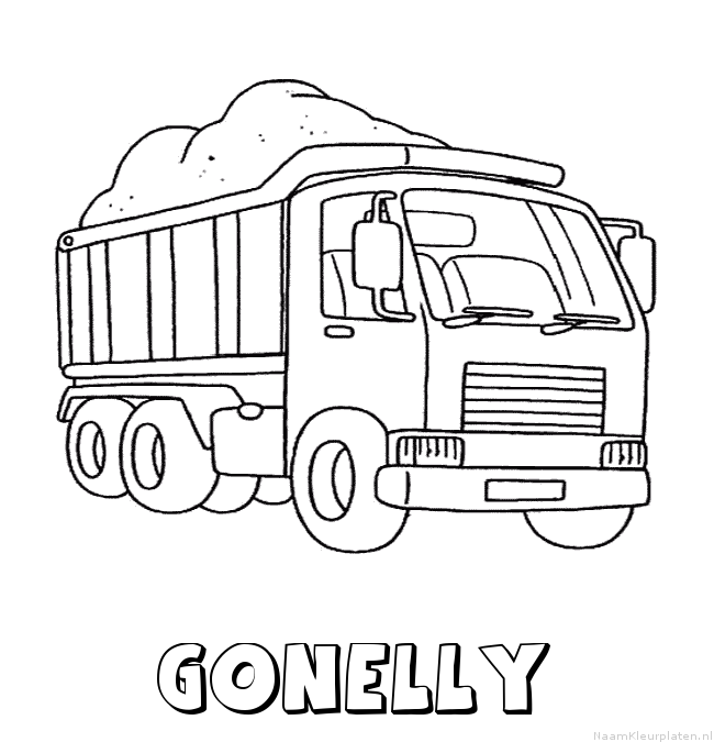 Gonelly vrachtwagen kleurplaat