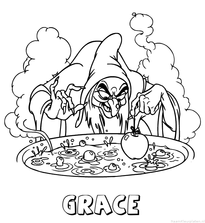 Grace heks kleurplaat