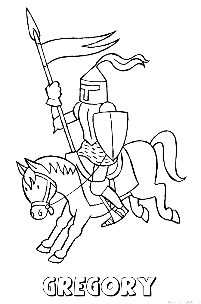 Gregory ridder kleurplaat