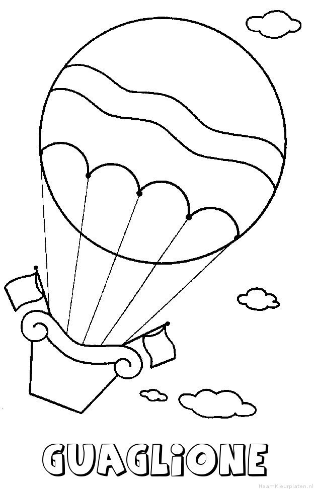 Guaglione luchtballon kleurplaat