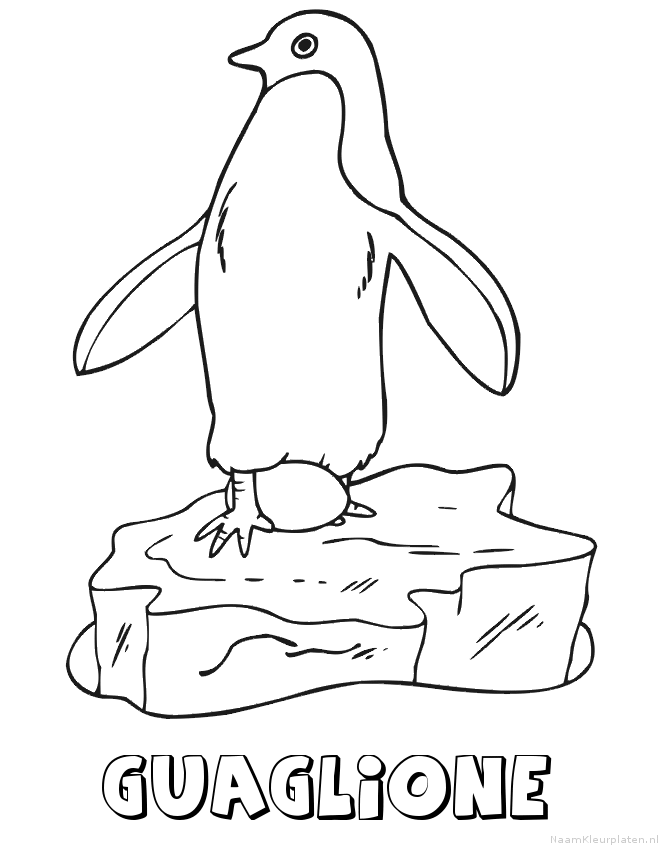 Guaglione pinguin kleurplaat