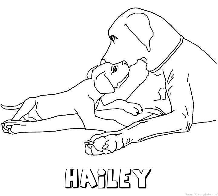 Hailey hond puppy kleurplaat