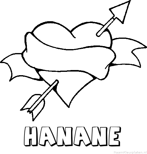 Hanane liefde kleurplaat