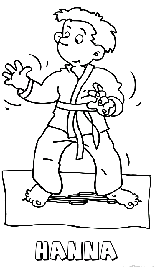 Hanna judo kleurplaat