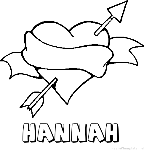 Hannah liefde kleurplaat