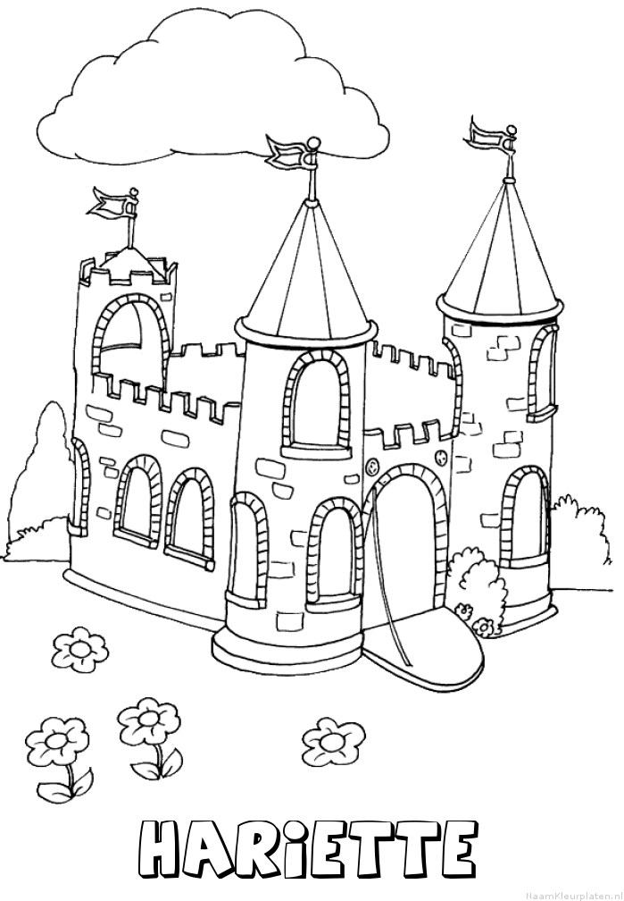 Hariette kasteel kleurplaat