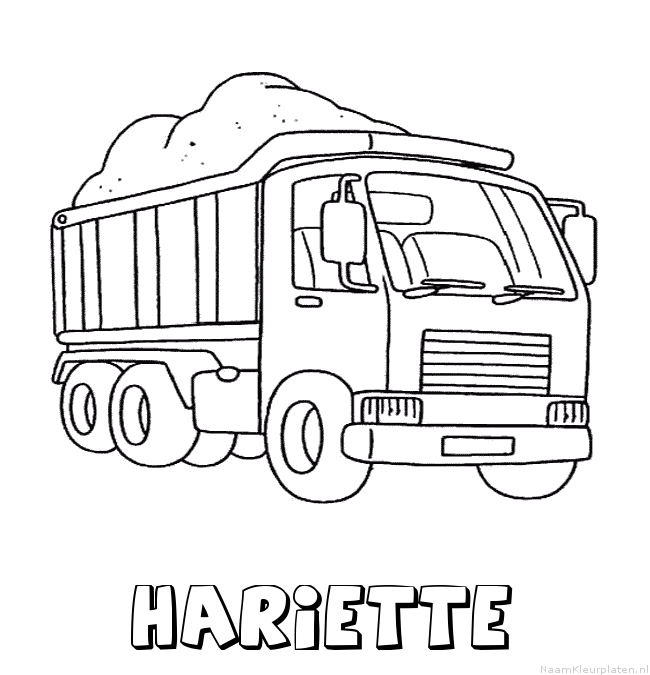 Hariette vrachtwagen kleurplaat
