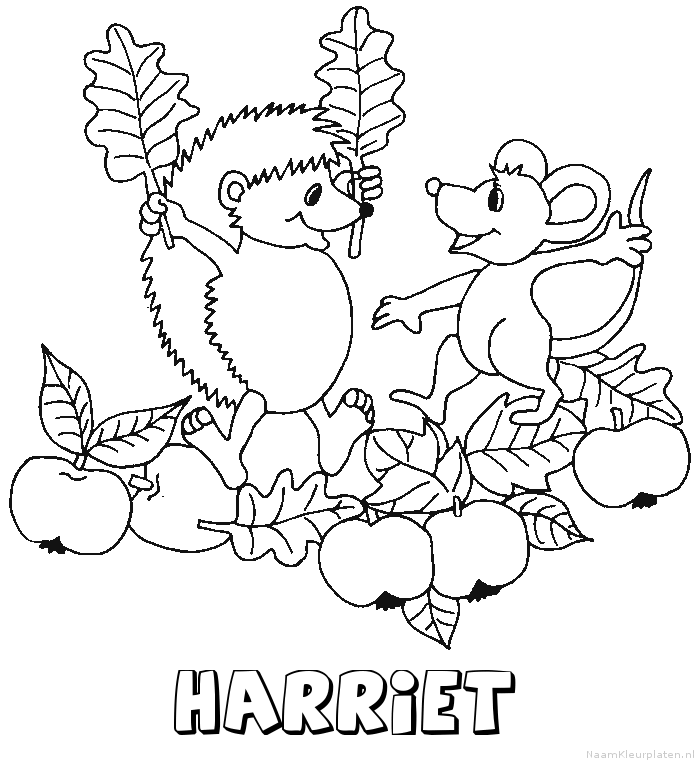 Harriet egel kleurplaat