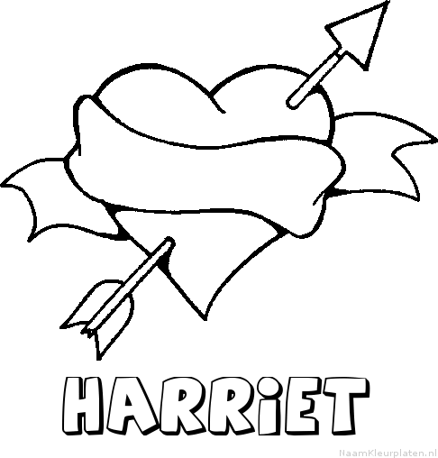 Harriet liefde kleurplaat