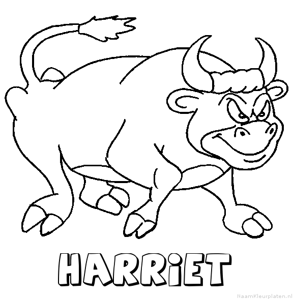 Harriet stier kleurplaat