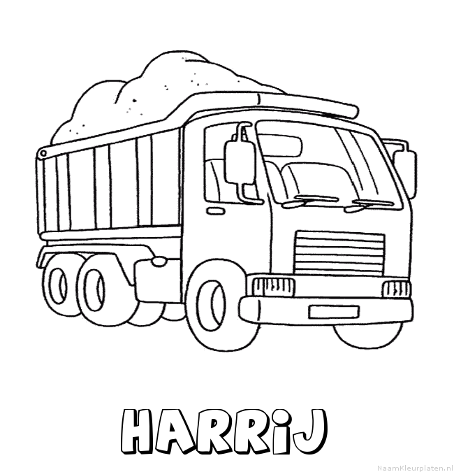 Harrij vrachtwagen kleurplaat