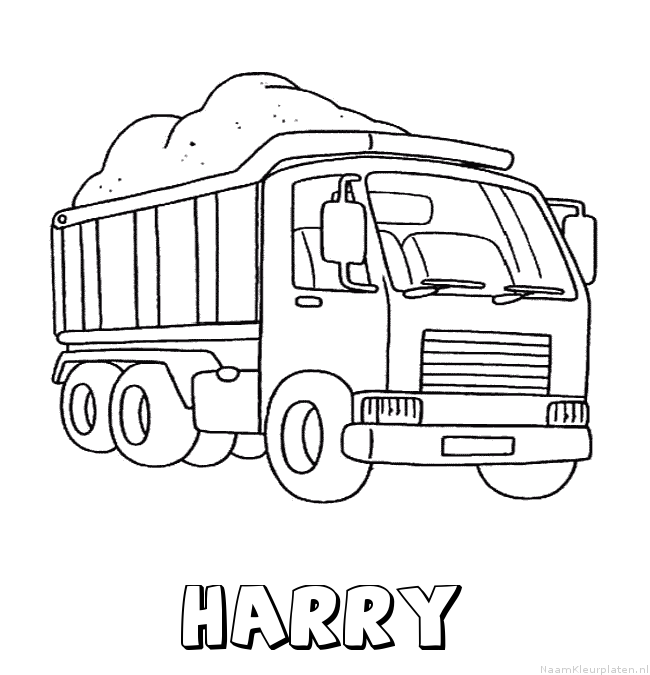 Harry vrachtwagen kleurplaat