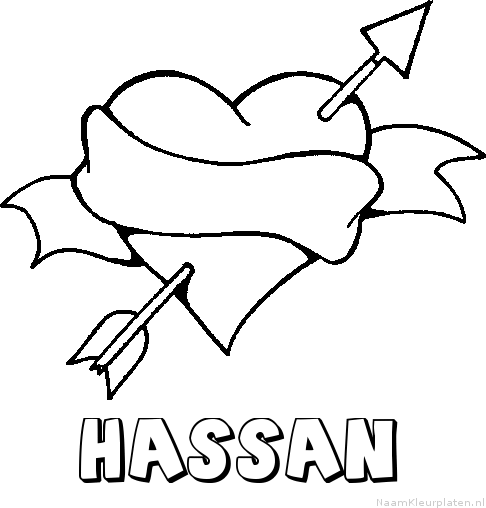 Hassan liefde kleurplaat