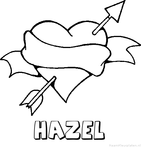 Hazel liefde kleurplaat
