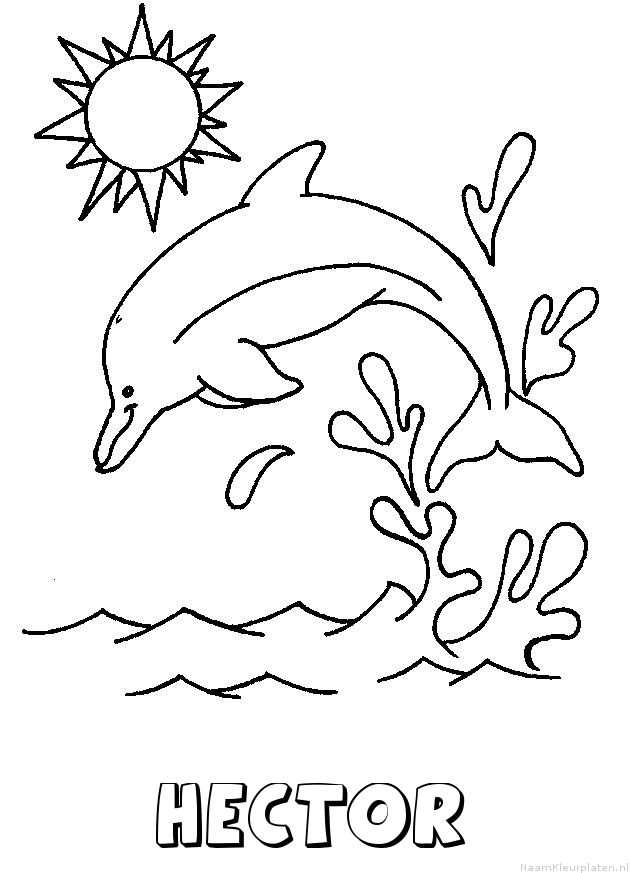 Hector dolfijn kleurplaat