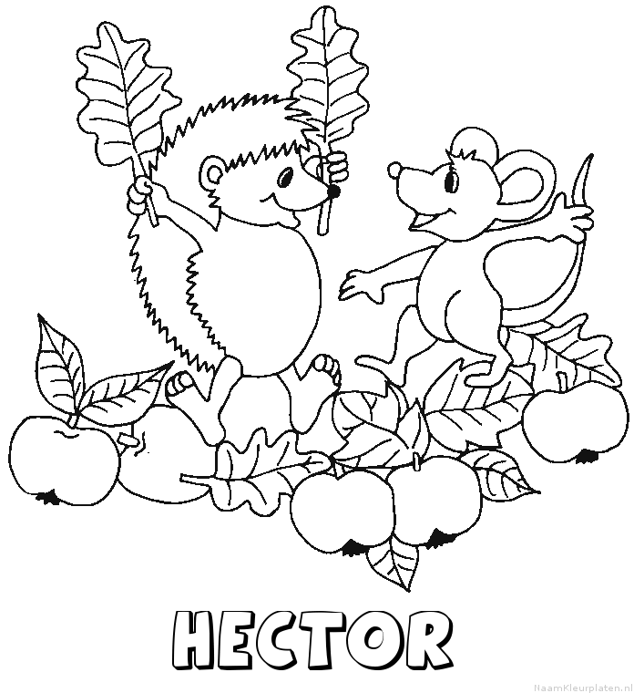 Hector egel kleurplaat
