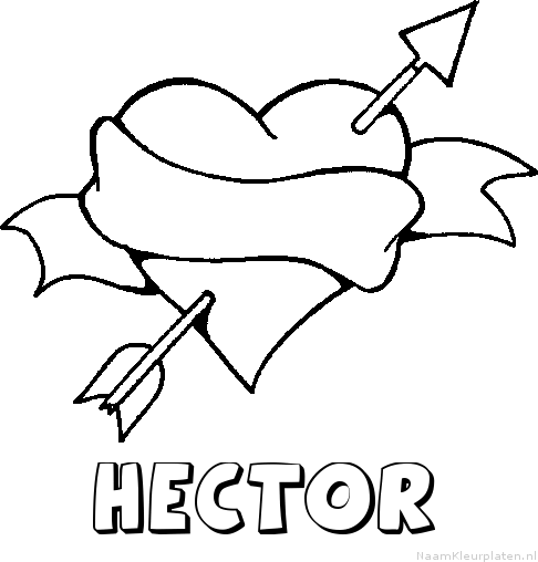 Hector liefde kleurplaat