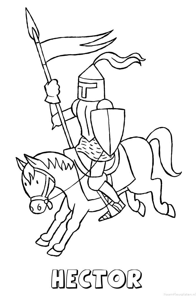 Hector ridder kleurplaat
