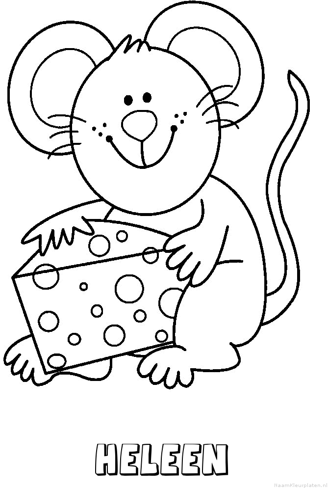 Heleen muis kaas kleurplaat