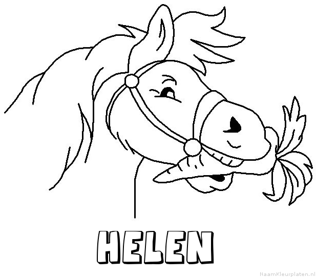 Helen paard van sinterklaas kleurplaat