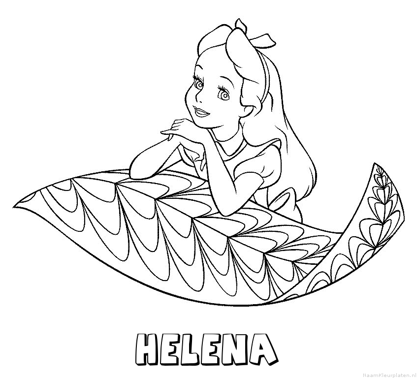 Helena alice in wonderland kleurplaat
